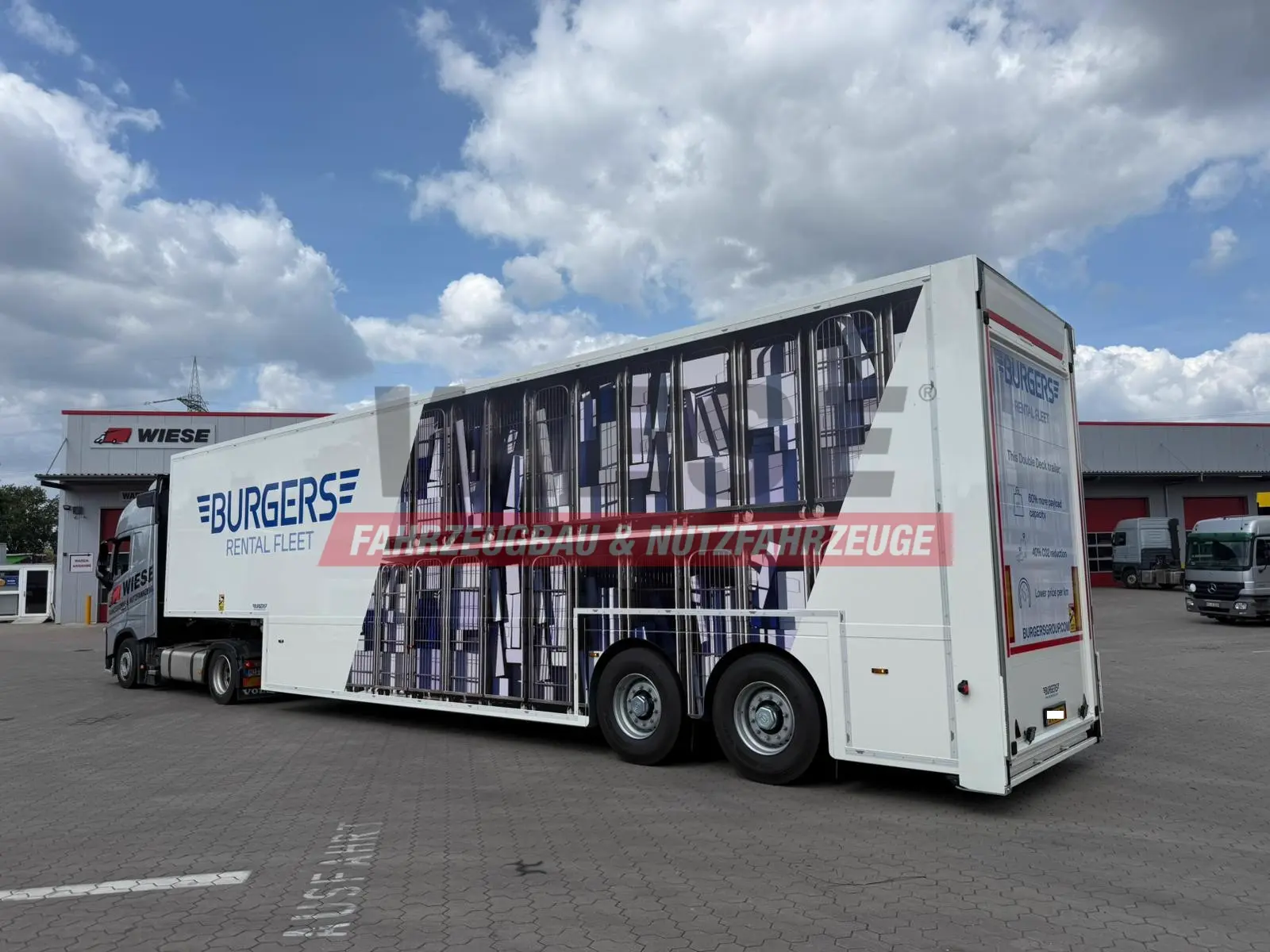 Wiese Doppelstock Trailer 60% mehr Ladefläche