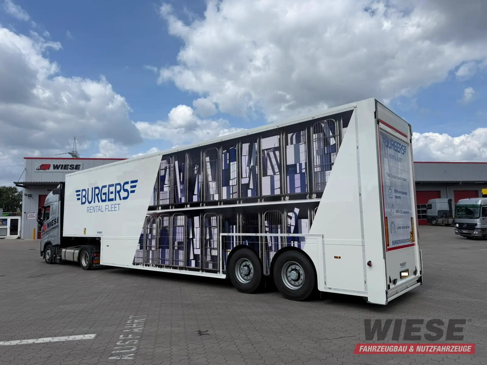 Wiese Doppelstock Trailer 60% mehr Ladefläche